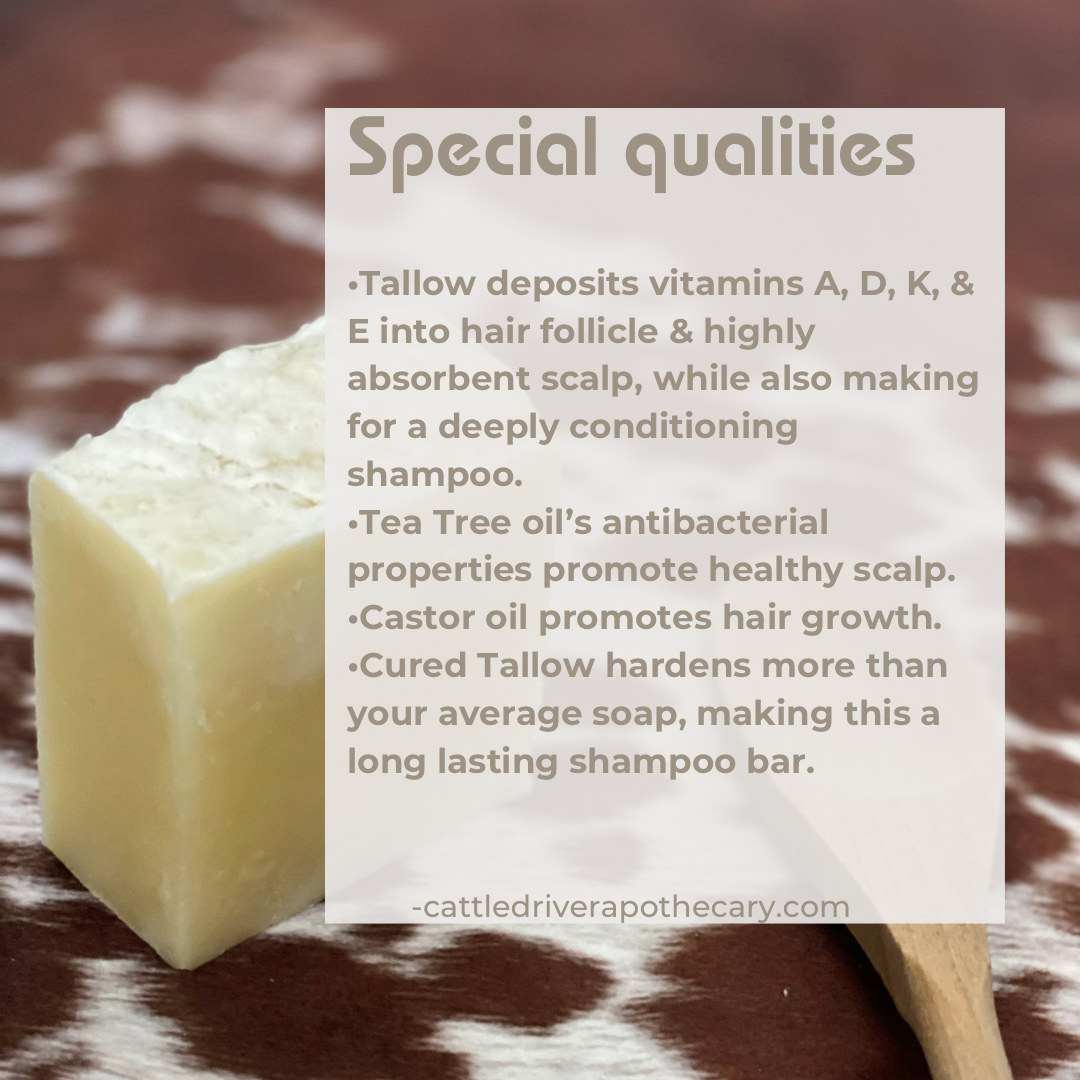 Tallow Shampoo Bar with Tea Tree