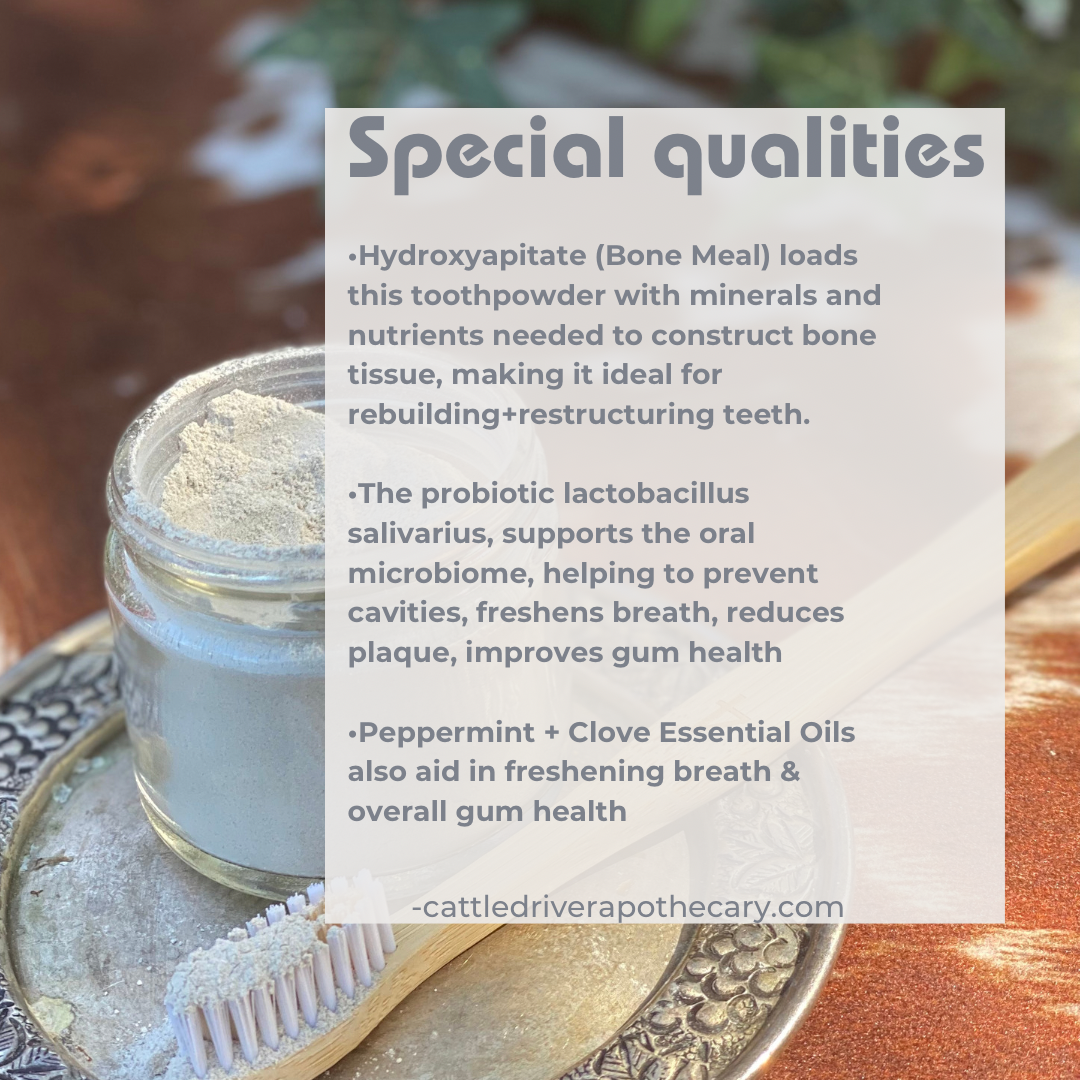 Bone Mint + Probiotics Remineralizing Toothpowder
